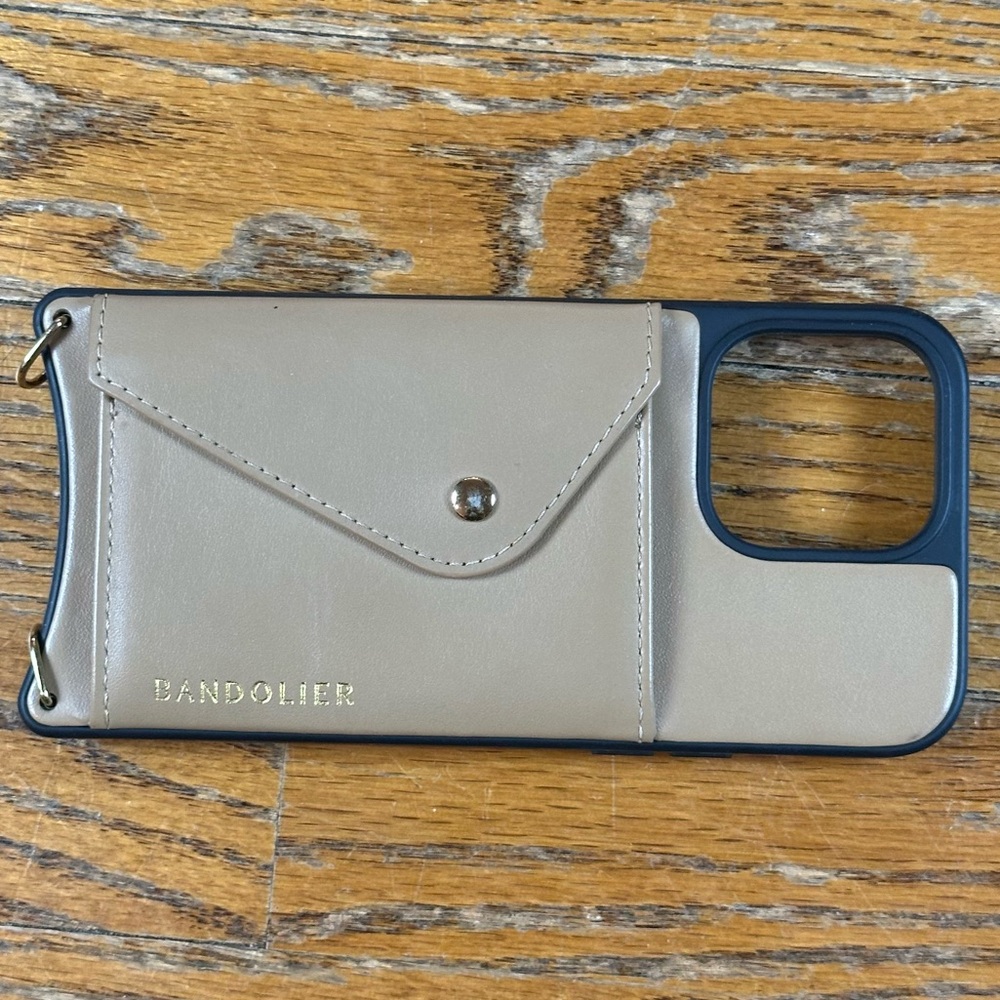 Bandolier Kimberly Crossbody Tan/Gold iPhone case